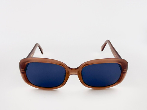 Vintage Oliver Peoples OP 569 M1A Brown Sunglasses W  Blue Lens