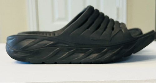 HOKA RECOVERY Hoka One One Ora Recovery Slides Black Rubber Slip On Sandals Size M8 & W10