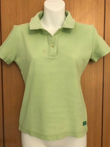 TOP VINTAGE VERSACE JEANS COUTURE VERDE LIME MANICA CORTA TAGLIA 8