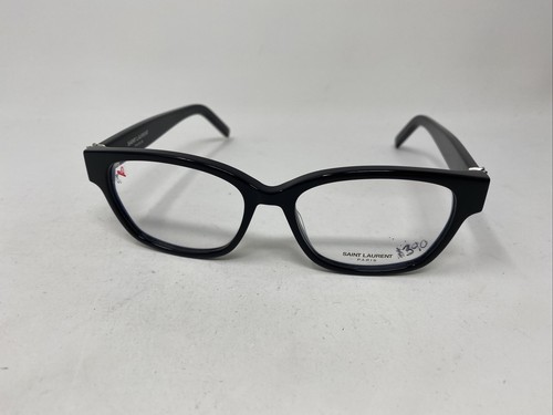 SAINT LAURENT SLM35 002 52 16/140 GLOSSY BLACK EYEGLASSES FRAME GG67