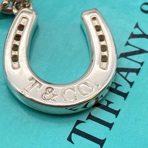 Tiffany & Co. Horse Shoe Horseshoe Pendant Necklace 18" 925 silver 5.2g