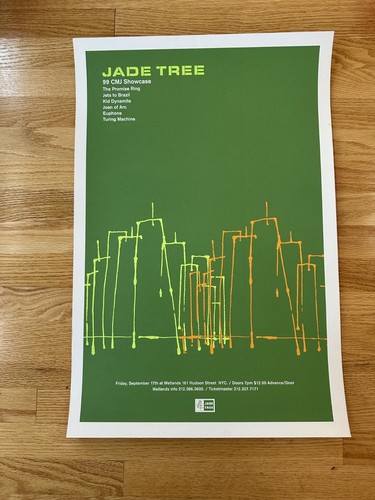 Jade Tree Records   The Promise Ring 1999 CMJ Showcase Poster 11x17