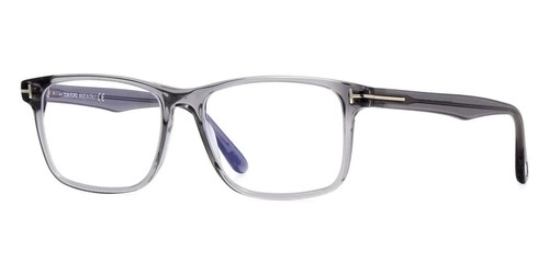 Tom Ford TF5752 B 020 Clear Grey Plastic Eyeglasses Frame 53 16 145