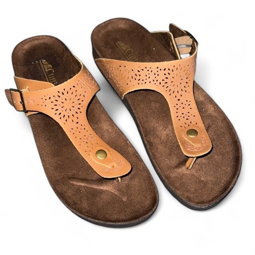 SCARPA Sandali Granola Cliffs Tan Ritaglio Tanga Taglia 11
