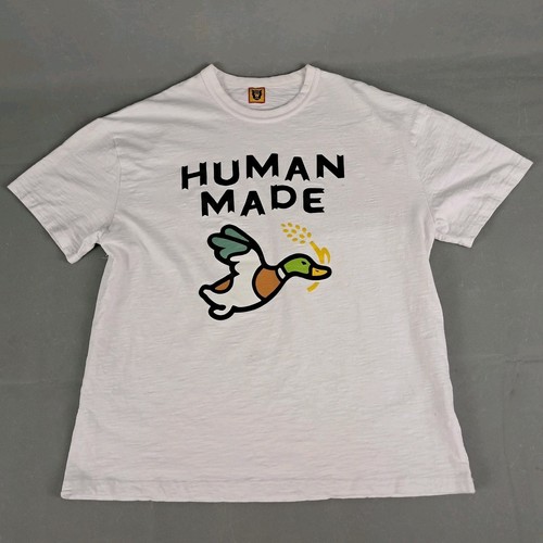 Human Made Grain Flying Duck T Shirt Large Men White SS Graphic Pullover Japan