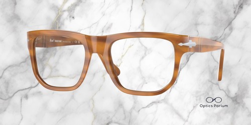 PERSOL PO3306S 960 GH Striped Brown Transitions Signature Gen8 55 mm Sunglasses
