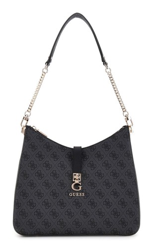 GUESS borsa a tracolla Zamira Hobo Shoulder Bag Coal Logo