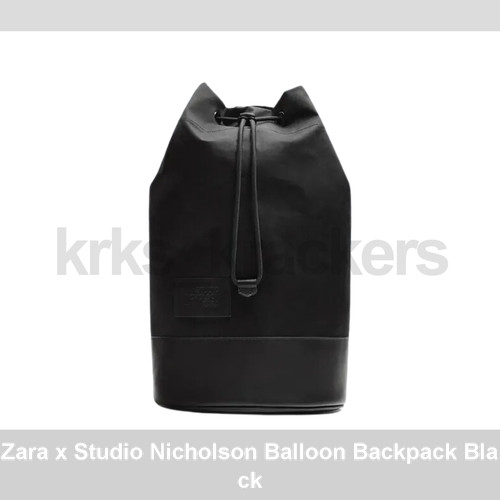 Zara x Studio Nicholson Balloon Backpack Black