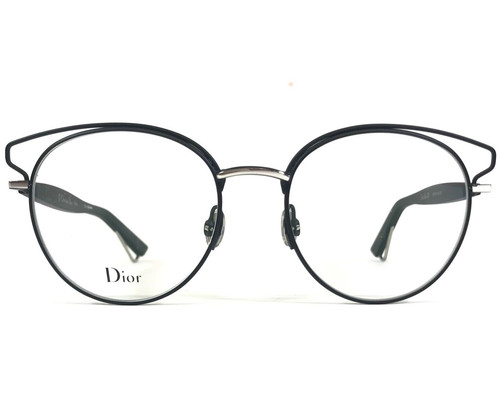 Christian Dior Eyeglasses Frames DiorSideralO 8YC Black Silver Wire 51 18 150