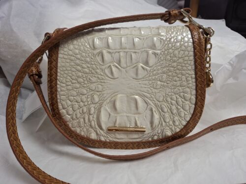 Borsa a tracolla Brahmin Taber Collection Coconut Milk Briar nuova