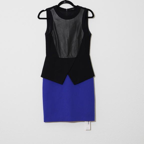 ESSENTIALS Tibi New York Blue and Black Work Dress   Size 2   Real Real Certification
