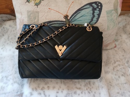 VALENTINO GARAVANI Valentino Orlandi Black Quilted Shoulder Handbag Clutch V 3009 ITALY