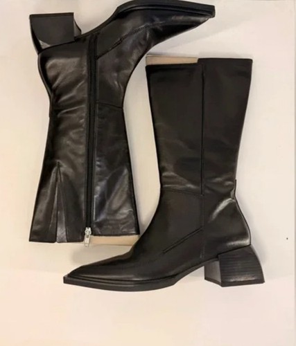 Vagabond VIVIAN Black Heeled Ankle Boots – Minimalist Sleek Style Size 8