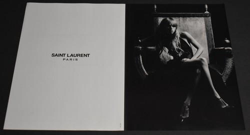 SAINT LAURENT (YSL) 2013 Stampa Pubblicità Sexy Moda Tacchi Lunghi Gambe Biondo Femminile Saint Laurent Abito L