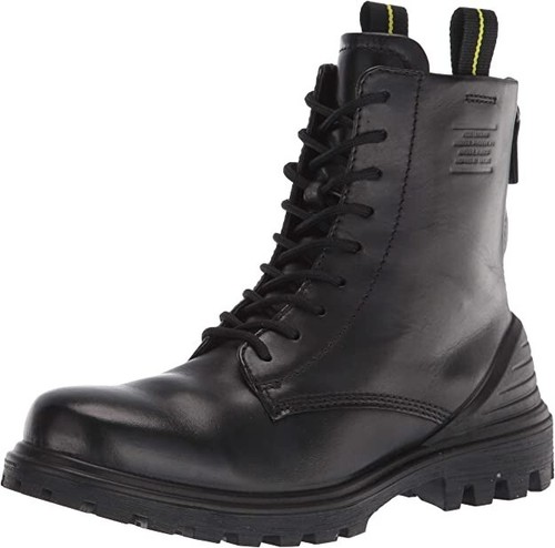 ECCO New Women's Tredtray Leather Combat Ankle Boots in Shale Size 39  US 8.5 9