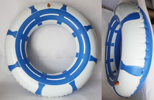 VINTAGE 80'S SHIP STEERING WHEEL GREEK SWIM RING INFLATABLE TOY GREECE NEW NOS !