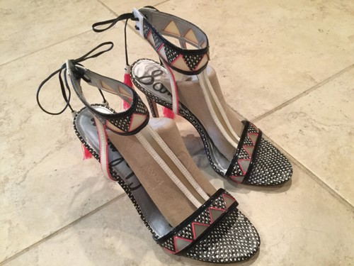 SAM EDELMAN SAM EDLEMAN Sadie sandali esotici alla caviglia con tacco alto   taglia 10 5 M