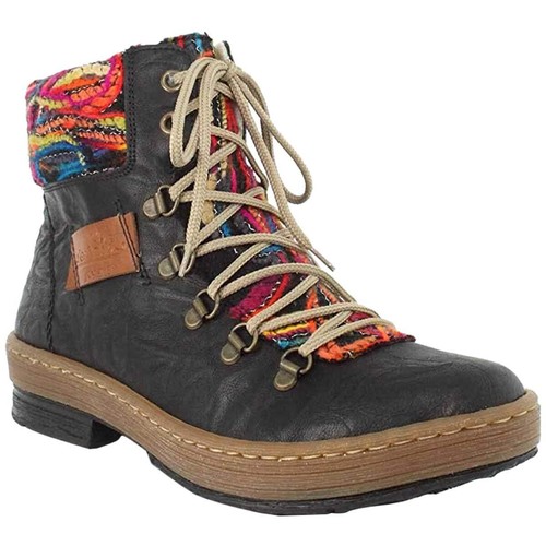 Rieker Womens Felicitas Z6743 Synthetic Black Nut Boots 7 US