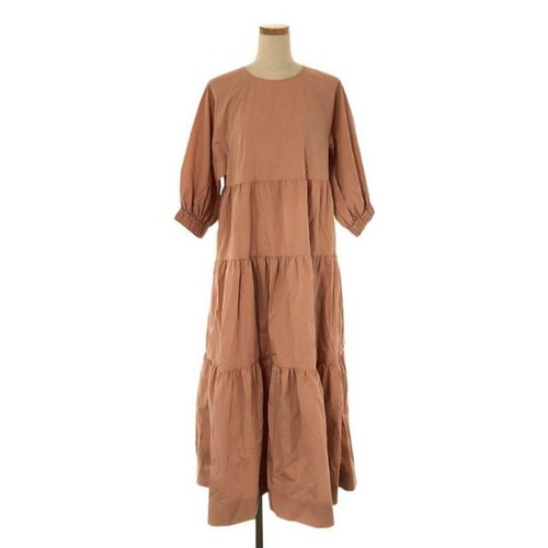 CO ESSENTIALS CO ESSENTIALS COTTON TIERED GATHER DRESS PINK LADIES U KLDR 0