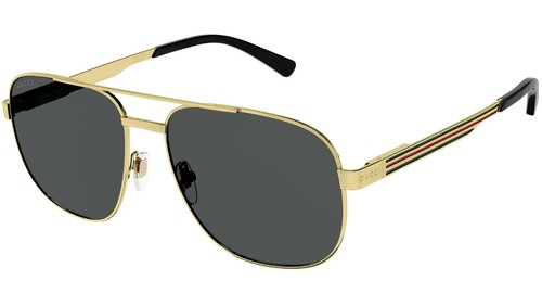 GUCCI EYEWEAR Authentic Gucci Sunglasses GG1223S 002 G Pilot Gray Gradient Lens 60MM