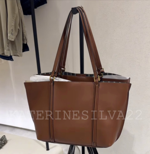ZARA NEW WOMAN SS25 BROWN SHOPPER BAG REF:6071 410