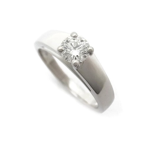 BVLGARI Anello Solitario Impugnatura Circa 0 45ct Pt950 P0015823