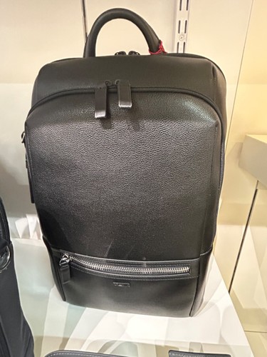 NEW Tumi FOXWOOD 100% LEATHER 16.5” Medium Laptop Backpack   BLACK