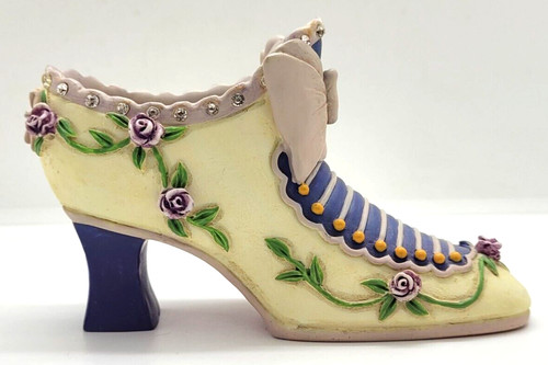 CASADEI Statuetta alla moda tacco scarpa decorativa interni casa rosa crema viola ottime condizioni