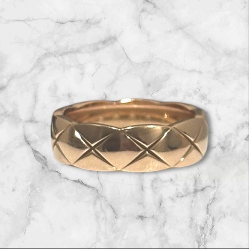 Chanel Coco Crush Ring 18K Beige Go Ring Size 59