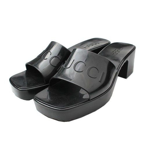Gucci muletto nero in gelatina tacco grosso 38 140052519