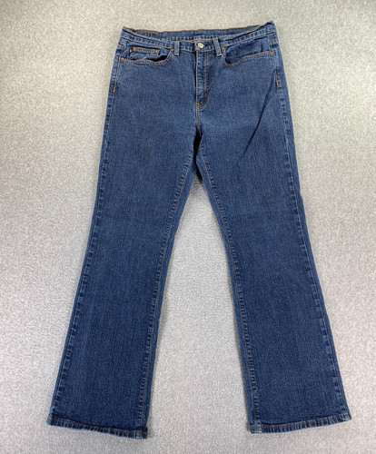 Jeans donna Lauren Ralph Lauren taglia 12x32 blu pantaloni denim vestibilità classica elasticizzati