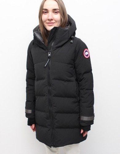 Autentico parka donna CANADA GOOSE Merritt nero piumino giacca cappotto XS