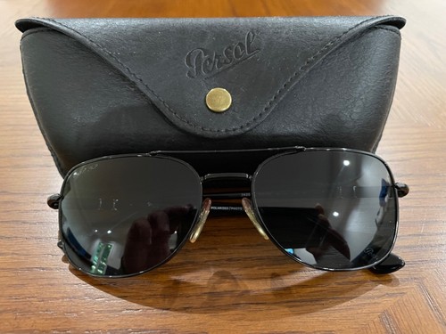Persol PO 2420 S 513 31 Aviator Sunglasses  Polarized Photo Chromic Blue Lenses
