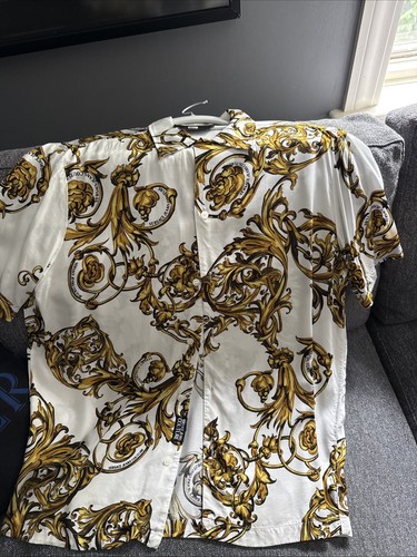 Camicia Versace bianca e oro