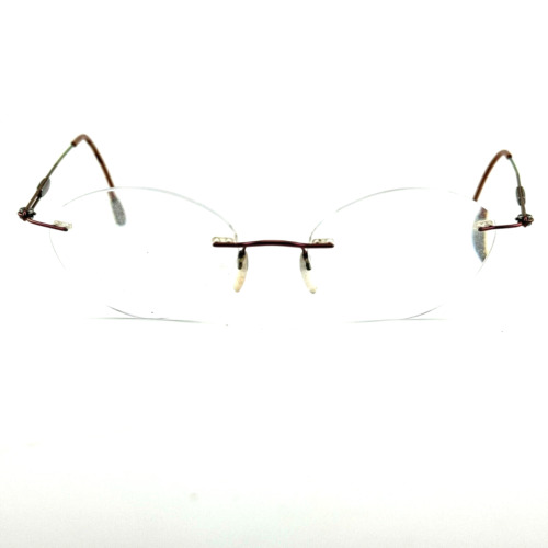 Silhouette 7534 40 6077 Pink Rimless Eyeglasses Frames 17 35 Titanium H13302