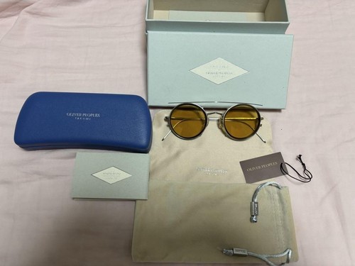 Rare OLIVER PEOPLES TAKUMI G.PONTI 2 Sunglasses Clip On Set Yellow Lens   U