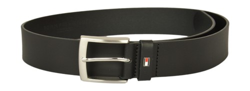 TOMMY HILFIGER men's leather belt with buckle and logo, 3.5 cm high, item C81782