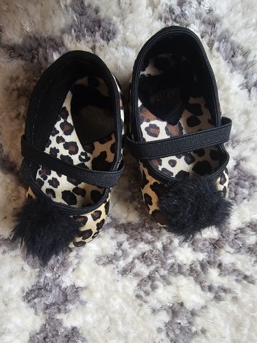 Piatti balletto Stuart Weitzman bambino minx taglia 1 ghepardo leopardo neonato