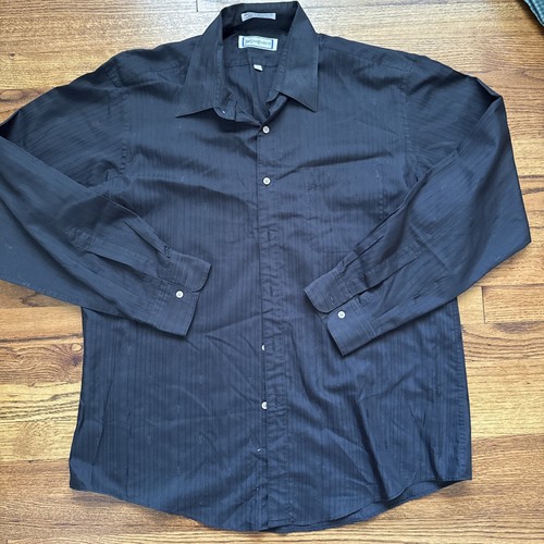 SAINT LAURENT (YSL) Camicia Yves Saint Laurent Monogram Vintage anni 90 Nero Vestito Bottoni 17 34 35 YSL