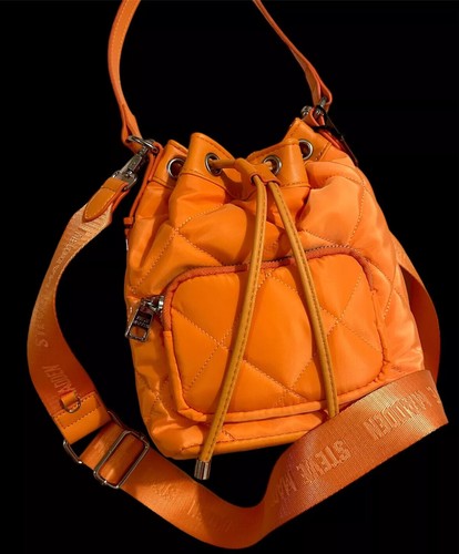 Steve Madden NEW with tags Briveria Crossbody bucket Bag Rare Mango Orange READ