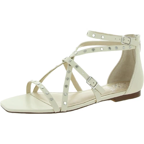 Vince Camuto Womens Seseti White Strappy Sandals Shoes 6 Medium (B M) BHFO 3772