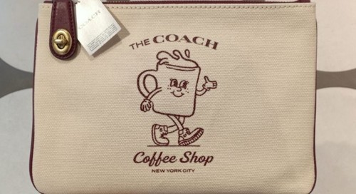 NEW Package Coach Coffee Shop Tote Pouch Canvas Merch Cafe Exclusive LIMITED