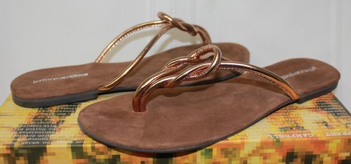 Sandali slip on Jeffrey Campbell Malia 2 in pelle bronzo annodati nuovi
