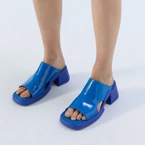 E8 by Miista Tawny Blue Mules Size 37 New