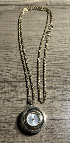 Collana Orologio Vintage Sarah Coventry Supreme Charm Pendente