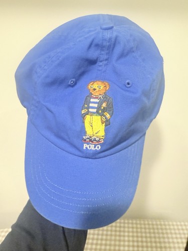 Polo Ralph Lauren Embroidered Polo Bear Men's Cap   Classic Light Blue
