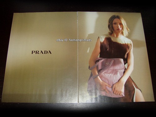 PRADA ANNUNCIO STAMPA 4 pagine primavera 2023 HUNTER SCHAFER Ginevra van Seenus DAVID SIMS