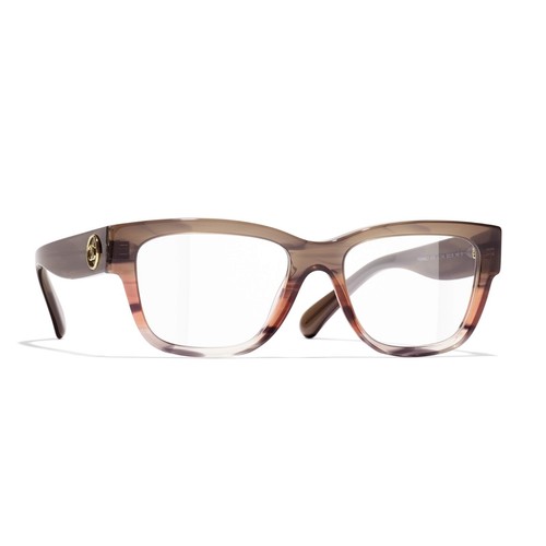 CHANEL EYEWEAR Chanel 3455 1744 54 Brown Gradient Orange Eyeglasses CH3455