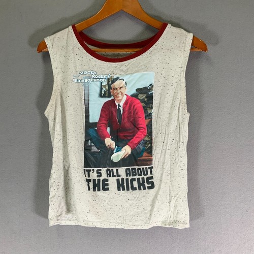 Mr Rogers Neighborhood ITS ALL ABOUT THE KICKS Sleeveless Muscle Tee Tank Top