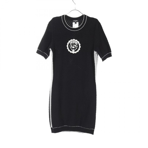 Abito Chanel n.5 logo cotone nero P74142K10654